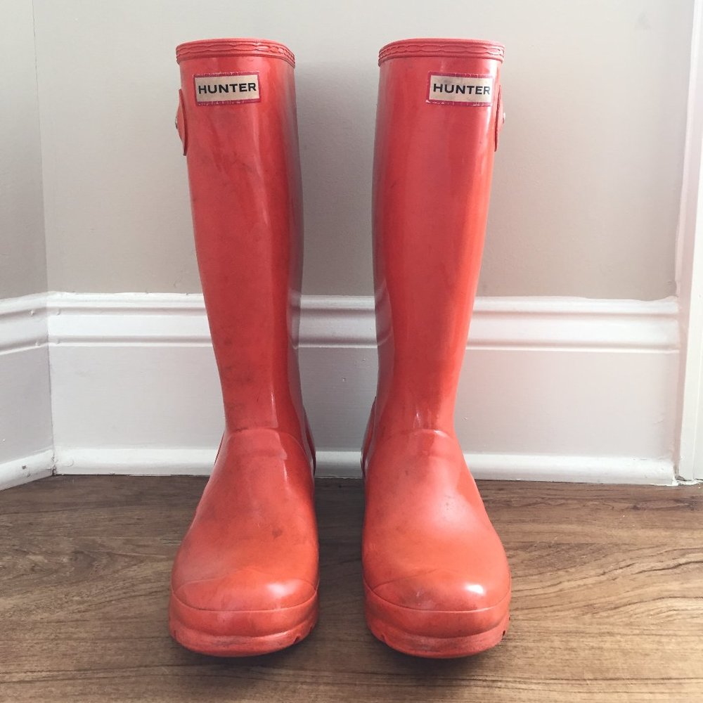 Original Orange Hunter Boots - Size 5